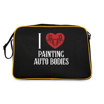 J’aime Peindre Carrosseries Automobile Spray Automobile - Sac Retro - noir/or - Dos