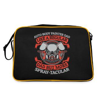 Papa peintre de carrosserie comme un véhicule de papa ordinaire - Sac Retro - noir/or - Dos