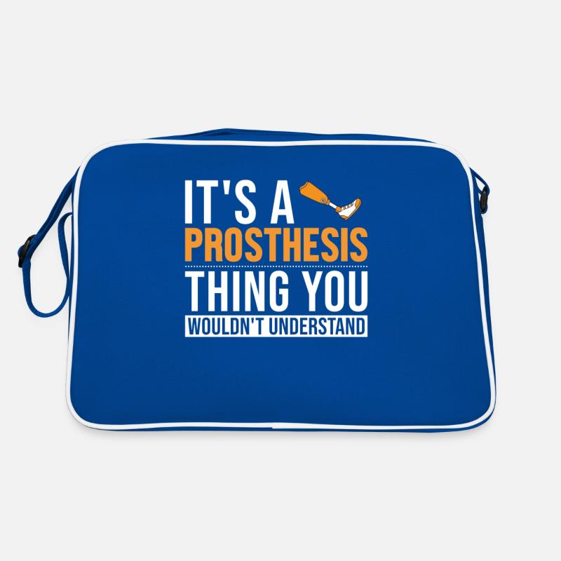 Es ist eine Prothesensache Prothesen-Gliedmaßen-Benutzerbein Retro Tasche