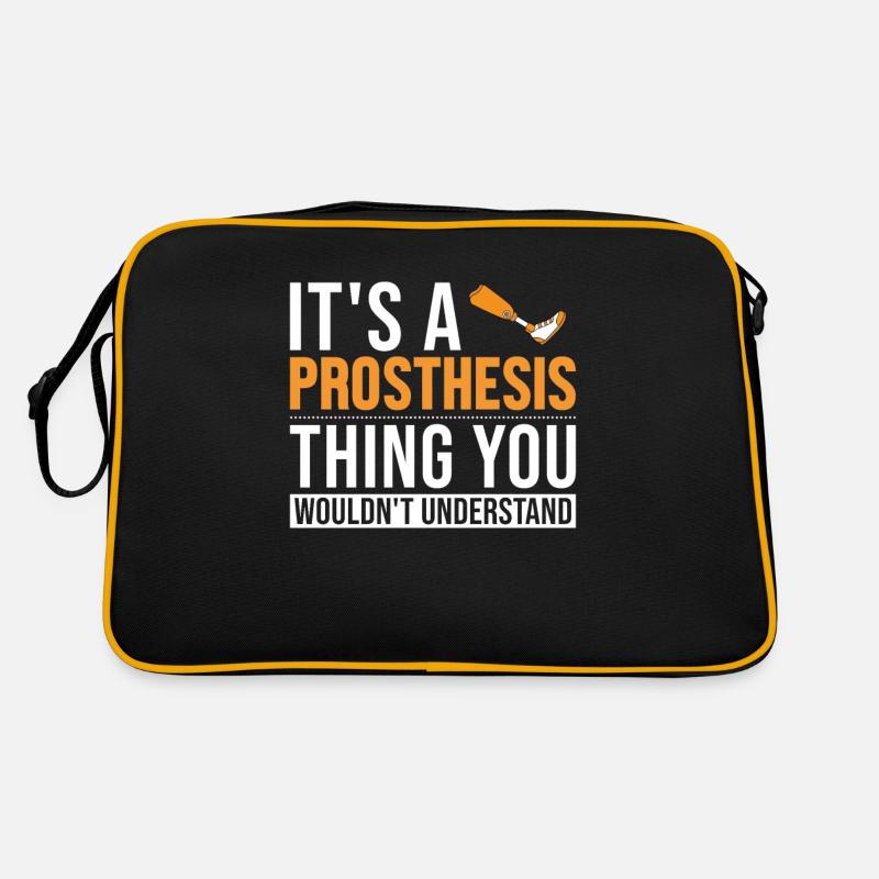 Es ist eine Prothesensache Prothesen-Gliedmaßen-Benutzerbein Retro Tasche