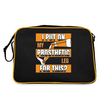 J’ai mis ma jambe prothétique pour cette jambe d’utilisateur - Sac Retro - noir/or - Dos