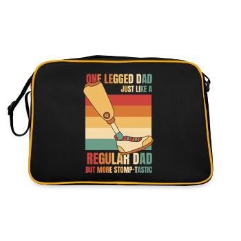 One Legged Dad Just Like A Regular Dad User Leg - Retro Bag - black/gold - Back