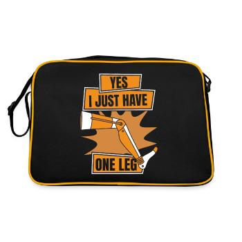Yes I Just Have One Leg Artificial Legs User Leg - Retro Bag - black/gold - Back