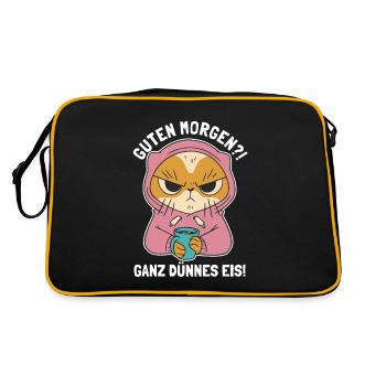 Bonjour très mince glace chaton chat domestique - Sac Retro - noir/or - Dos
