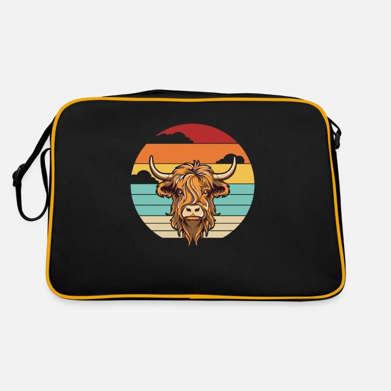 Retro Highland vache éleveur de bovins écossais Sac Retro