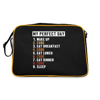 Coding Perfect Day Developer Software Engineer - Retro Bag - black/gold - Back