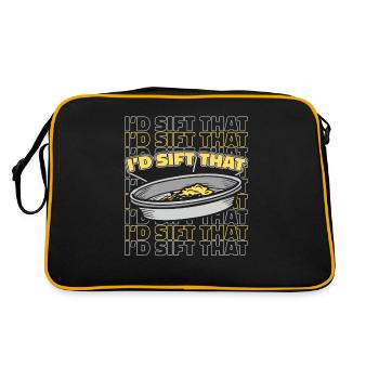 I'd Sift That Prospecting Placer Mining Miner - Retro Bag - black/gold - Back