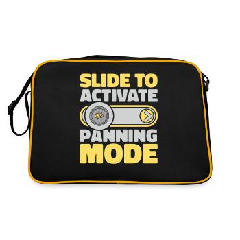 Schieben Sie den Schieberegler, um den Schwenkmodus zu aktivieren Miner Prospector - Retro Tasche - Schwarz/Gold - Hinten