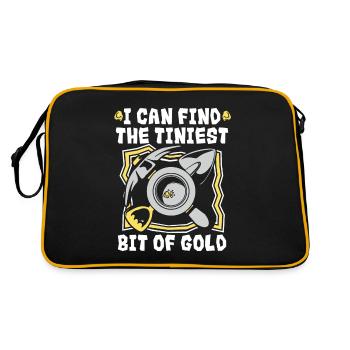 I Can Find The Tiniest Bit Of Gold Prospecting - Retro Bag - black/gold - Back