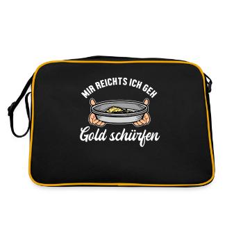 Mir reichts ich geh Gold schürfen Prospecting - Retro Bag - black/gold - Back