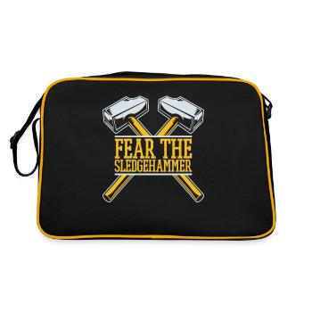Fear The Sledgehammer Home Wrecker Experts House - Retro Bag - black/gold - Back