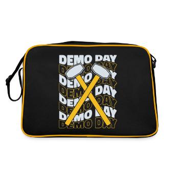 Demo Day Home Wrecker Demolition Contractor House - Retro Bag - black/gold - Back