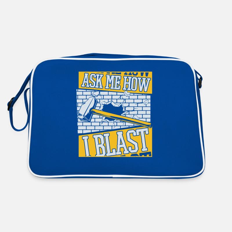Ask Me How I Blast Home Improvement Experts House Retro Bag