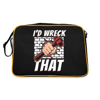 I'd Wreck That Home Wrecker Experts House - Retro Bag - black/gold - Back