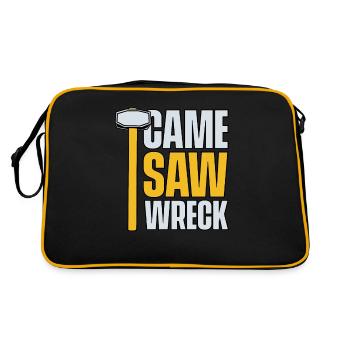 Came Saw Wreck Home Wrecker Experts House - Retro Bag - black/gold - Back