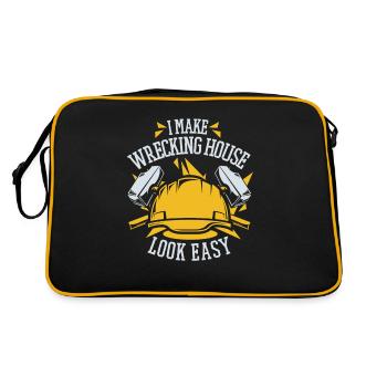 I Make Wrecking House Look Easy Experts House - Retro Bag - black/gold - Back
