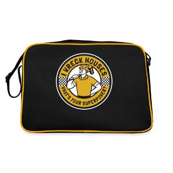 I Wreck Houses What's Your Superpower House - Retro Bag - black/gold - Back