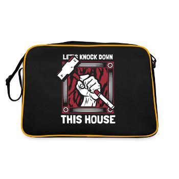 Let's Knock Down This House Home Wrecker House - Retro Bag - black/gold - Back