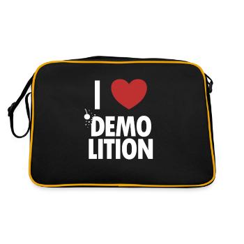 J'adore la maison des experts en rénovation domiciliaire de démolition - Sac Retro - noir/or - Dos