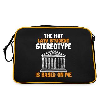 Stéréotype d’étudiant en droit chaud basé sur moi étudiants - Sac Retro - noir/or - Dos