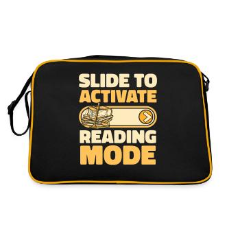Schieben Sie, um den Lesemodus „Universitätsrecht“ zu aktivieren - Retro Tasche - Schwarz/Gold - Hinten