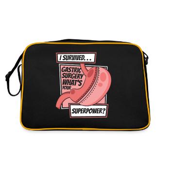 J’ai survécu à une chirurgie gastrique Bypass gastrique Gastrique - Sac Retro - noir/or - Dos
