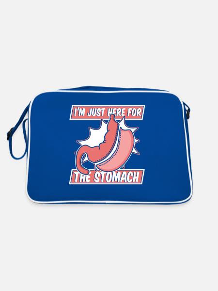 Je suis juste là pour le pontage gastrique de l’estomac - Sac Retro - bleu/blanc - Dos