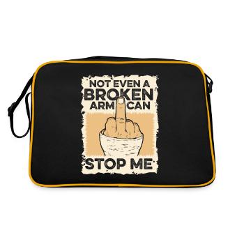 Même un bras cassé ne peut pas m’arrêter Os cassé - Sac Retro - noir/or - Dos
