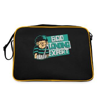Bad Landing Expert Doigt cassé Os cassé Os - Sac Retro - noir/or - Dos