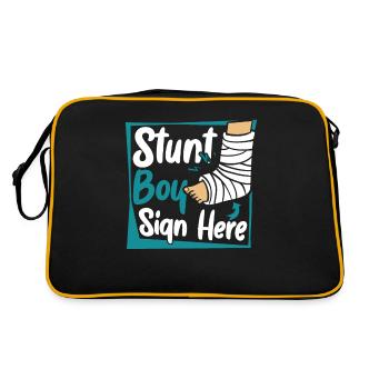 Stunt Boy signe ici doigt cassé os cassé - Sac Retro - noir/or - Dos