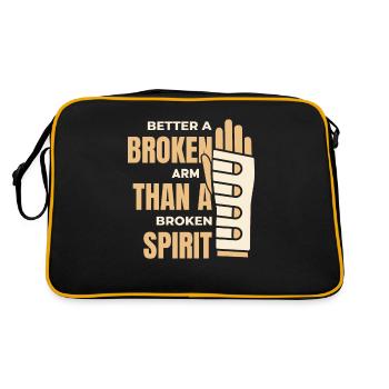 Mieux vaut un bras cassé qu’un os de chirurgien spirituel cassé - Sac Retro - noir/or - Dos