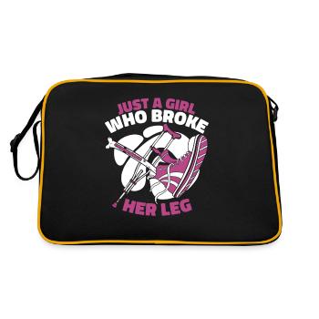 Juste une fille qui s’est cassé la jambe os cassé os - Sac Retro - noir/or - Dos