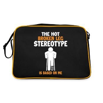 Das Klischee des gebrochenen Beins basiert auf dem Knochen des Chirurgen - Retro Tasche - Schwarz/Gold - Hinten
