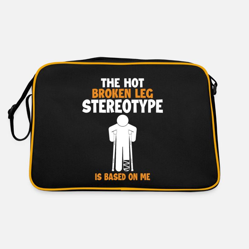 Das Klischee des gebrochenen Beins basiert auf dem Knochen des Chirurgen Retro Tasche