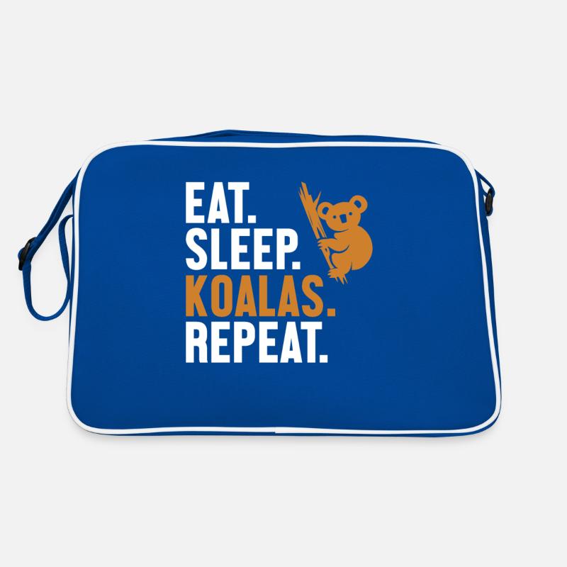 Eat Sleep Koalas Repeat Koalabear Eukalyptus Retro Tasche