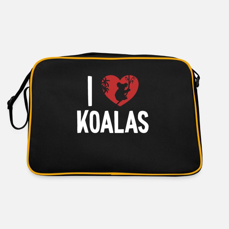 J’aime Koalas Koalabear Eucalyptus Amoureux Koala Sac Retro