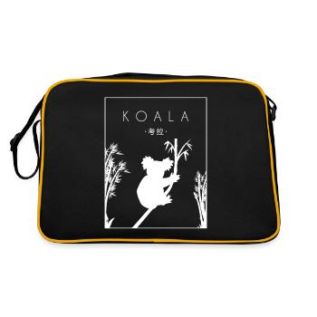 Koala Chinois Hanzi Koalabear Phascolarctos - Sac Retro - noir/or - Dos
