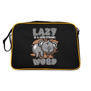 Lazy Is A Very Strong Word Koalabear Eucalyptus - Retro Bag - black/gold - Back