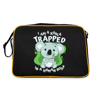 Je suis un koala piégé dans un corps humain Koalabear - Sac Retro - noir/or - Dos
