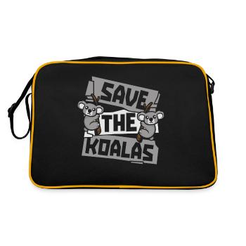Sauvez les Koalas Koalabear Amoureux de l’eucalyptus Koala - Sac Retro - noir/or - Dos