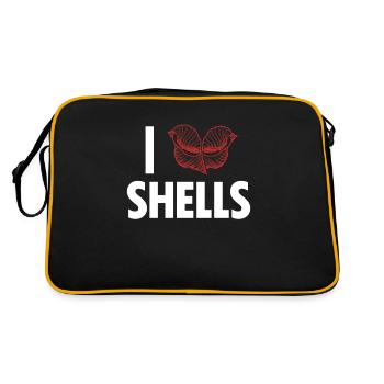 Ich liebe Shells Shell Bag Hunter Seashell - Retro Tasche - Schwarz/Gold - Hinten