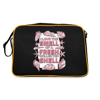 Odeur d’un coquillage fraîchement collecté Coquillage Coquillage - Sac Retro - noir/or - Dos