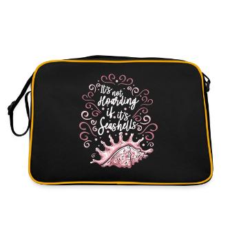 Es ist kein Horten von Schädlingsbeuteln Bivalvia Seashell - Retro Tasche - Schwarz/Gold - Hinten