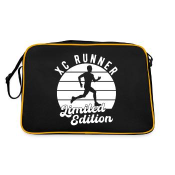 Cross Country Runner Design - XC Coach - Running - Retro Bag - black/gold - Back