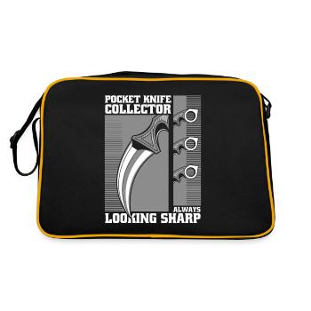 Toujours à la recherche d’un couteau de boucher tranchant amant couteau - Sac Retro - noir/or - Dos