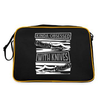 Un peu obsédé par les couteaux couteau de boucher couteau - Sac Retro - noir/or - Dos