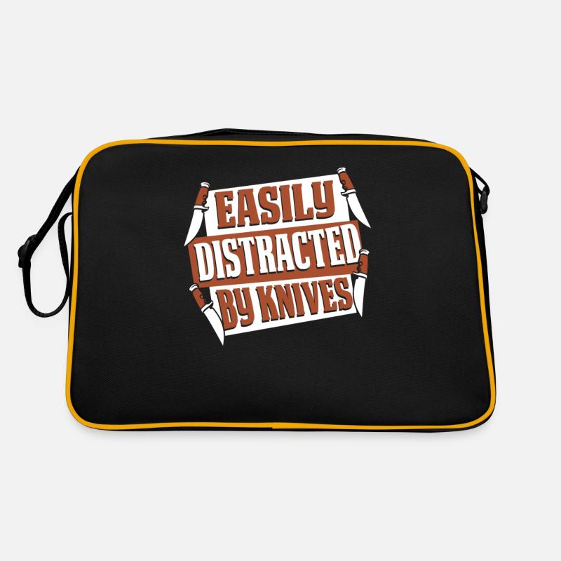 Facilement distrait par les couteaux Couteau de boucher Couteau Sac Retro