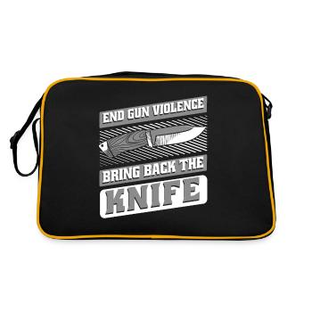 End Gun Violence Bring Back Knife Lover Knife - Retro Bag - black/gold - Back