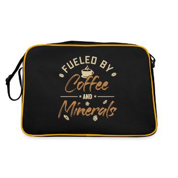 Fueled by Coffee and Minerals Geologist Mineral - Retro Bag - black/gold - Back