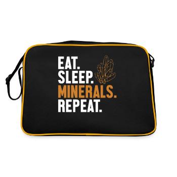 Eat Sleep Minerals Repeat Geologist Mineral - Retro Bag - black/gold - Back
